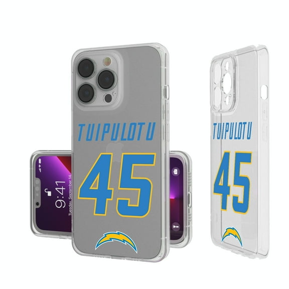 Keyscaper Tuli Tuipulotu Los Angeles Chargers iPhone Clear Case