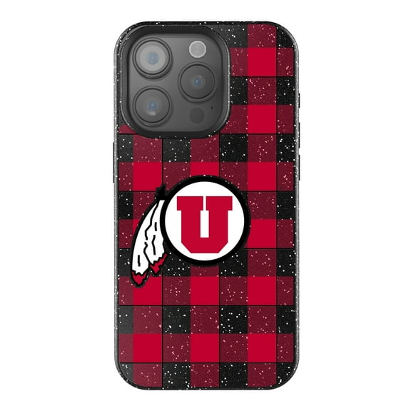 Keyscaper Utah Utes Plaid Bling iPhone Case