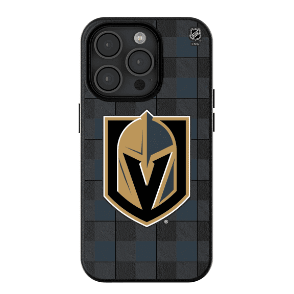 Keyscaper   Vegas Golden Knights Plaid iPhone Magnetic Bump Case