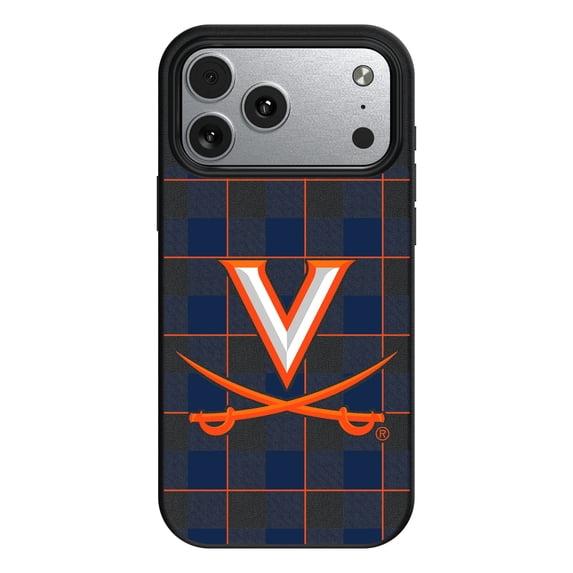 Keyscaper Virginia Cavaliers Plaid Magnetic Bump iPhone Case