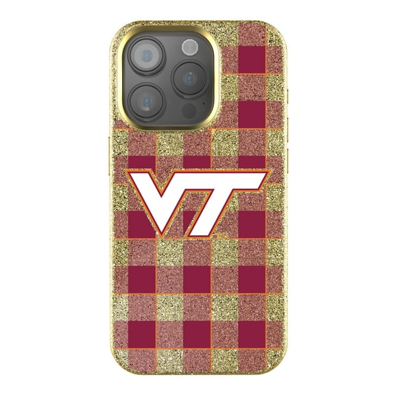 Keyscaper Virginia Tech Hokies Plaid Bling iPhone Case