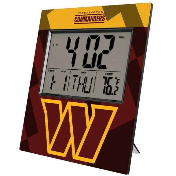 Keyscaper Washington Commanders Color Block Digital Desk Clock