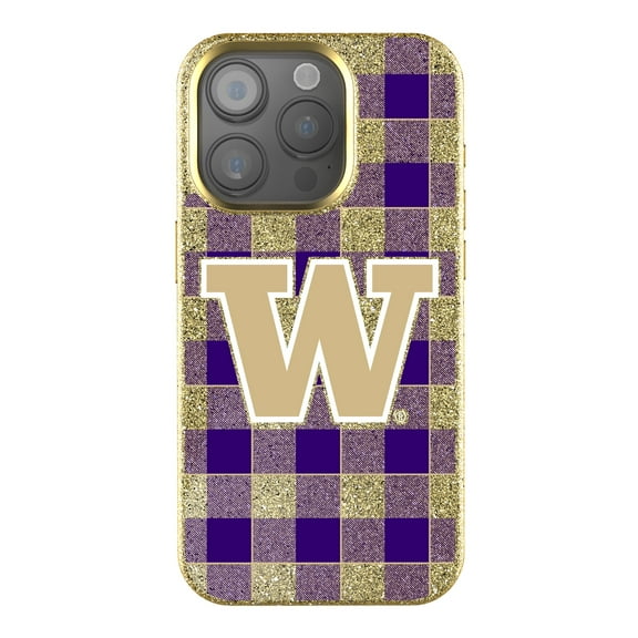 Keyscaper Washington Huskies Plaid Bling iPhone Case