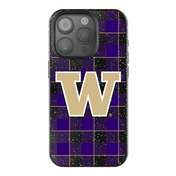 Keyscaper Washington Huskies Plaid Bling iPhone Case