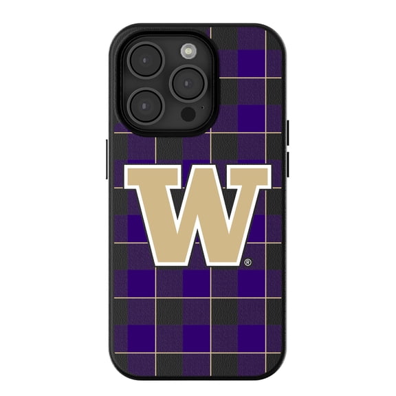 Keyscaper Washington Huskies Plaid Magnetic Bump iPhone Case
