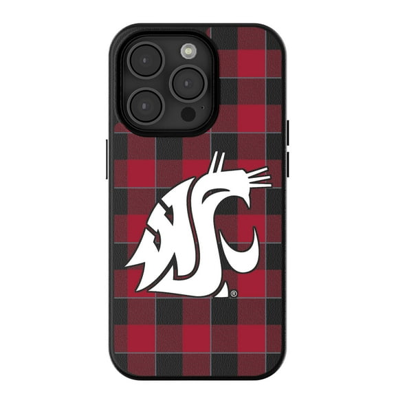 Keyscaper Washington State Cougars Plaid Magnetic Bump iPhone Case