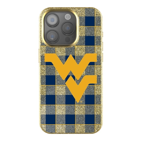 Keyscaper West Virginia Mountaineers Plaid Bling iPhone Case
