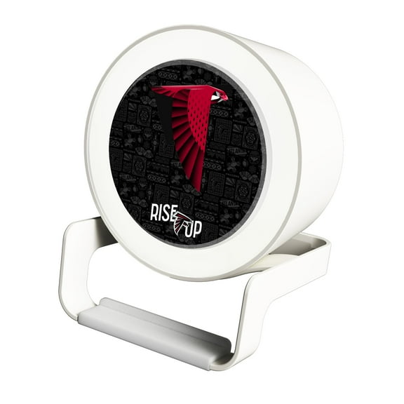Keyscaper White Atlanta Falcons Night Light Charger with Bluetooth Speaker