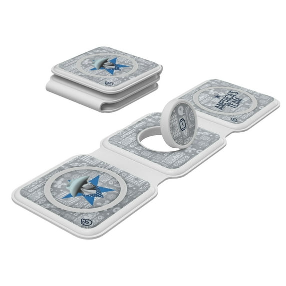 Keyscaper White Dallas Cowboys 3-in-1 Foldable Charger