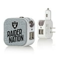 thumbnail image 1 of Keyscaper White Las Vegas Raiders 2-In-1 USB Charger, 1 of 1