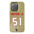 thumbnail image 1 of Keyscaper Will Anderson Jr. Gold Houston Texans Bling iPhone Case, 1 of 1