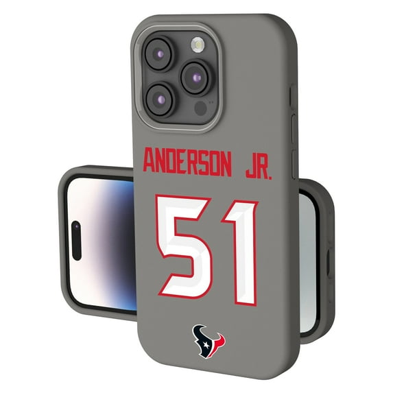 Keyscaper Will Anderson Jr. Gray Houston Texans Ready Soft Touch iPhone Case
