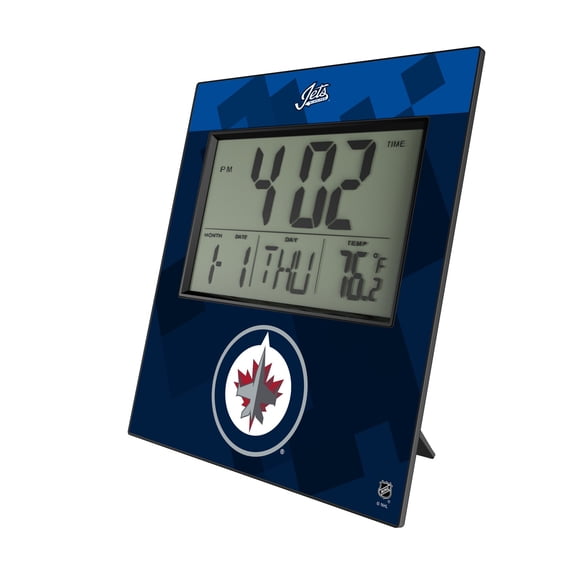 Keyscaper Winnipeg Jets Color Block Digital Desk Clock