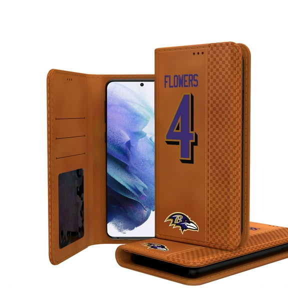 Keyscaper Zay Flowers Brown Baltimore Ravens Galaxy Folio Case
