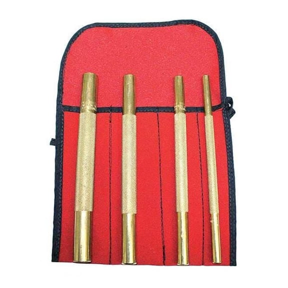 Keysco Tools Pin Punch Set,Length 8",Brass,4PC 77767