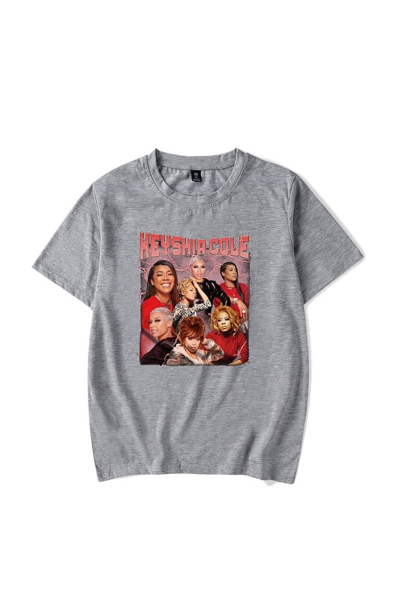Keyshia Cole 2024 R&B Unisex Short Sleeve Crewneck T-Shirt - Retro Graphic Print Cotton Casual Streetwear