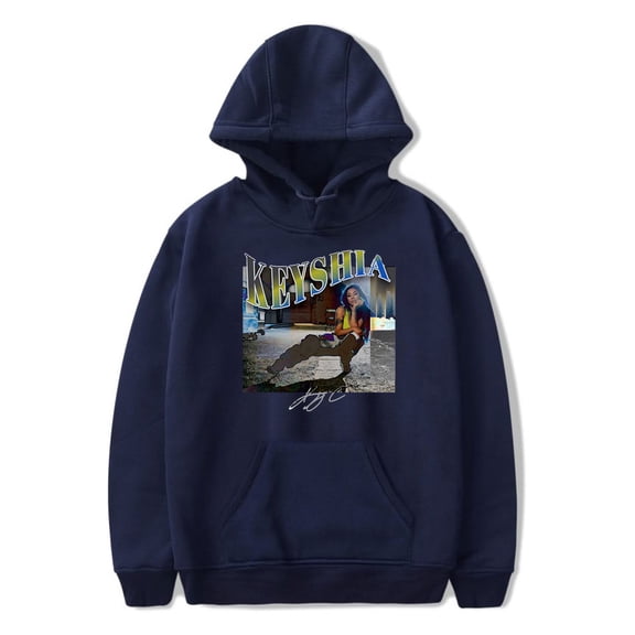 Keyshia Cole Blue & Yellow Hoodies Merch Popular Graphics Print Unisex Trendy Casual Streetwear