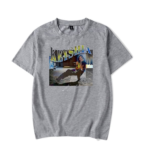 Keyshia Cole Blue & Yellow Merch pop graphics print Crewneck Unisex Trend Casual Short Sleeve Top