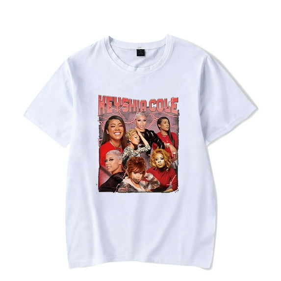 Keyshia Cole T-shirts Merch print Crewneck Unisex Trend Casual Short Sleeve Top