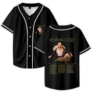 Keyshia Cole The Way It Is 20th Anniversary Tour Baseball Jersey V-Neck Shirt Women Men Short Sleeve Streetwear Clothes