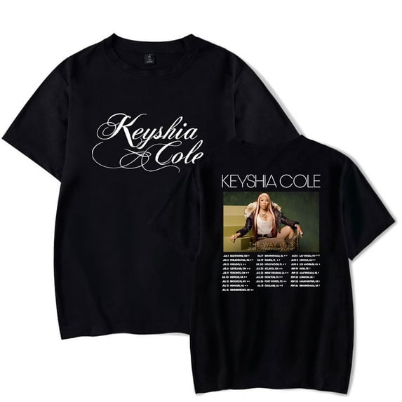 Keyshia Cole The Way It Is 20th Anniversary Tour T-Shirts Merch Unisex Fashion Short Sleeve Tees Crew Neck Tops