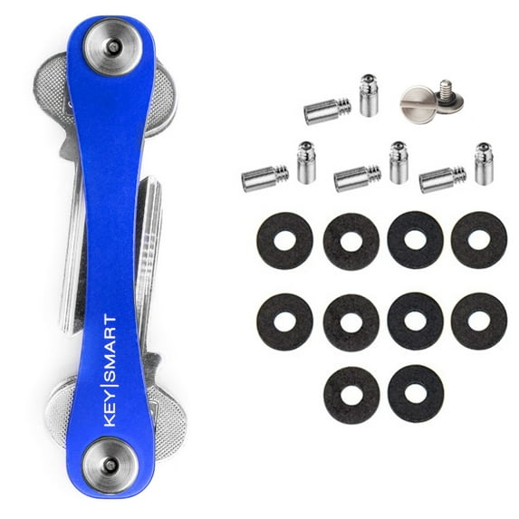Keysmart Extended Key Holder w/ Expansion Pack (2-28 Keys) - Blue