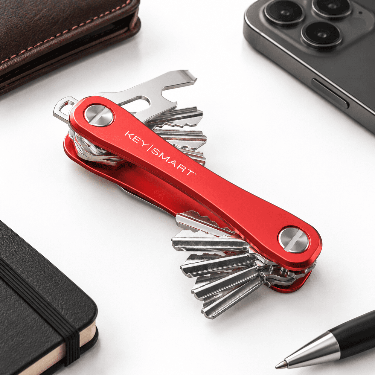 Key On Large Key Chain Keysmart Rugged Keychain Multitool Key Holder Up To 14 Keys - Walmart.com