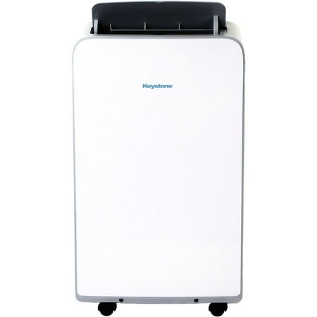 Keystone - 115V Portable Air Conditioner with Follow Me Remote Control for a Room up to 350 Sq. Ft. - White