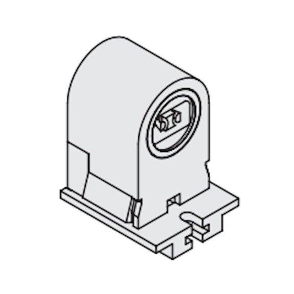 Keystone 12108 - Recessed Double Contact Socket with Stationary End for HO Lamps (KT-SOCKET-RDC-SE)