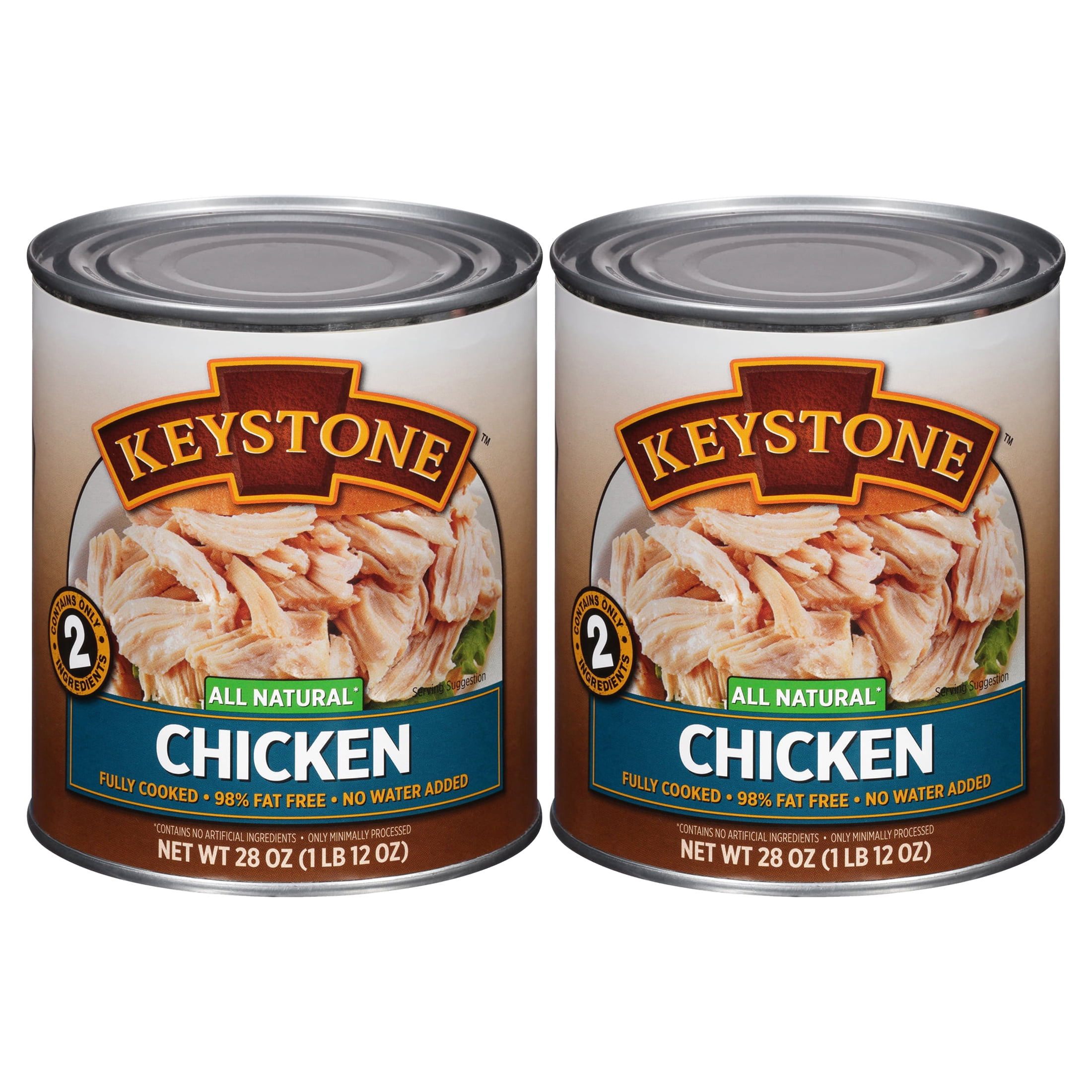 (2 pack) Keystone All Natural Chicken, 28 oz Can