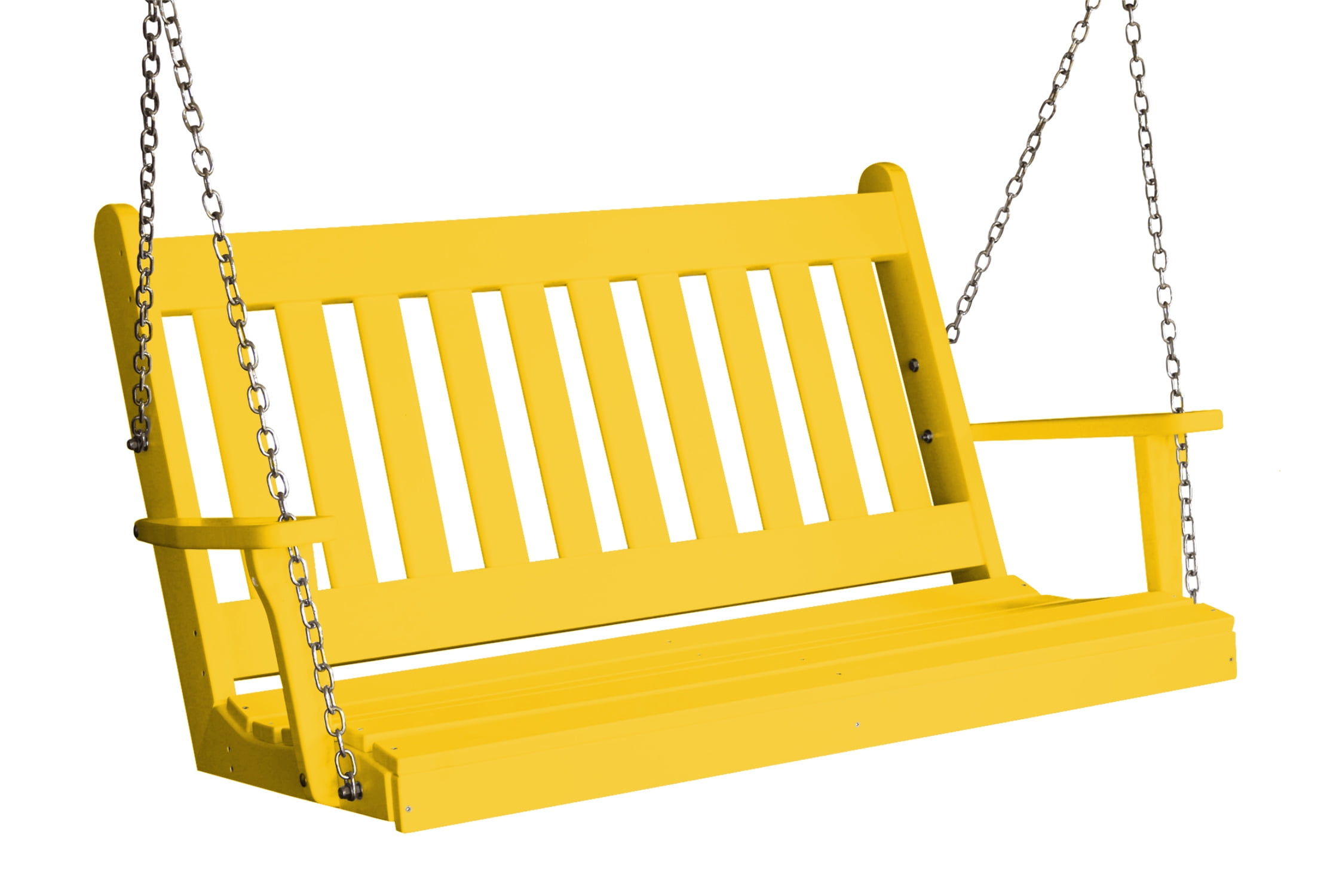 Keystone Amish Co. 4 Foot Franklin Poly Composite Porch Swing, Lemon ...