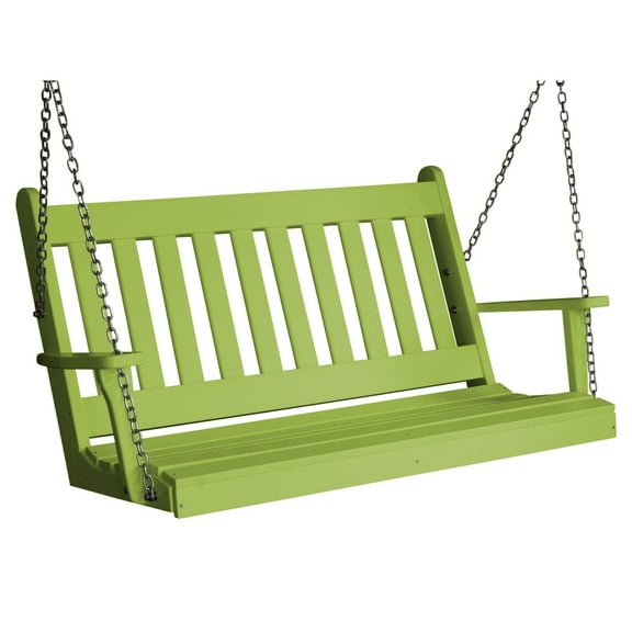 Keystone Amish Co. 4 Foot Franklin Poly Composite Porch Swing, Tropical Lime