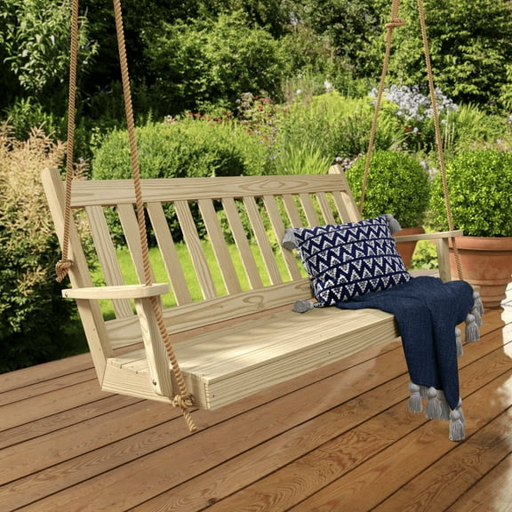 Keystone Amish Co. 4 Foot Franklin Porch Swing, Black