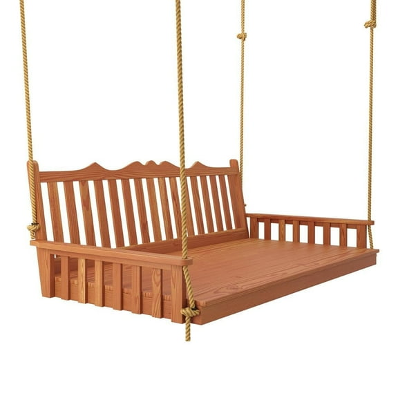 Keystone Amish Co. 4 Foot York Porch Swing Bed, Cedar Stain