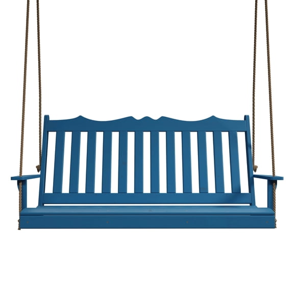 Keystone Amish Co. 4 Foot York Porch Swing, Carribean Blue