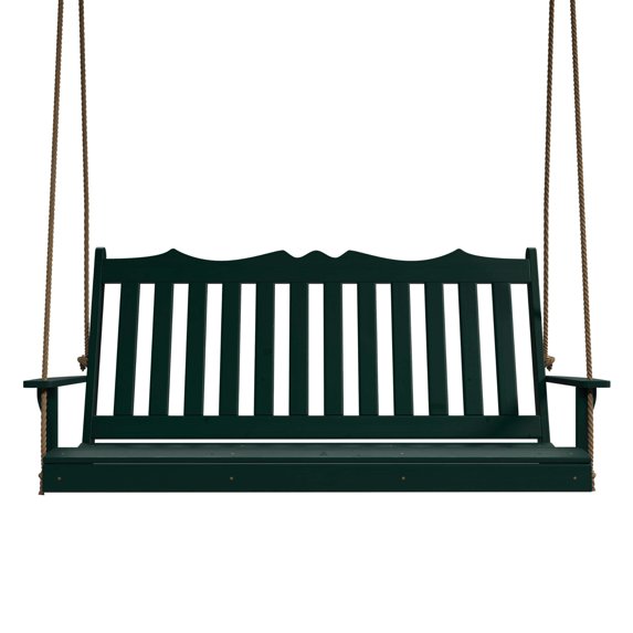 Keystone Amish Co. 4 Foot York Porch Swing, Dark Green