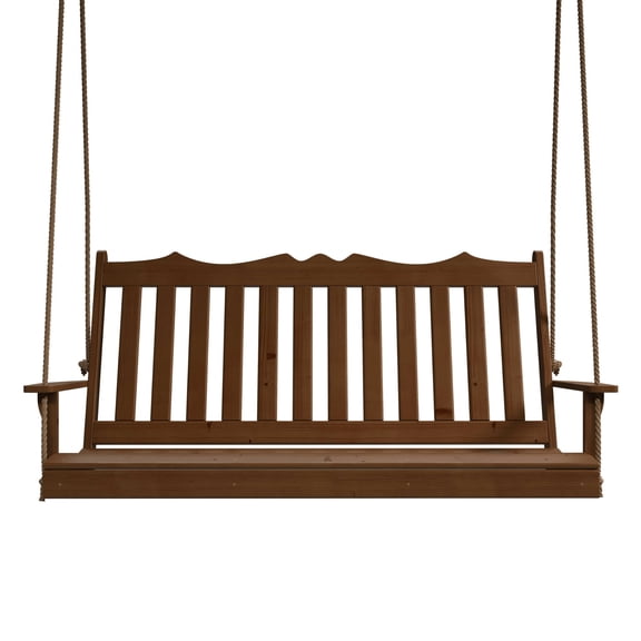 Keystone Amish Co. 4 Foot York Porch Swing, Mushroom Stain