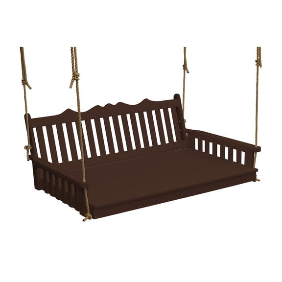 Keystone Amish Co. 4 Foot York Recycled Plastic Swing Bed, Tudor Brown