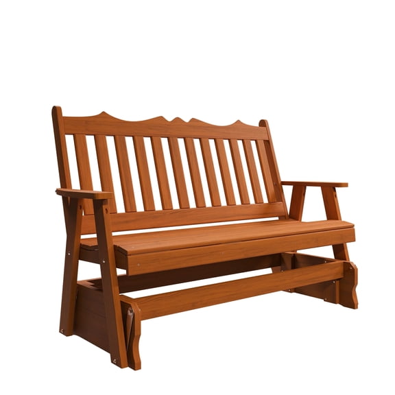 Keystone Amish Co. 4 Foot York Red Cedar Porch Glider, Cedar Stain