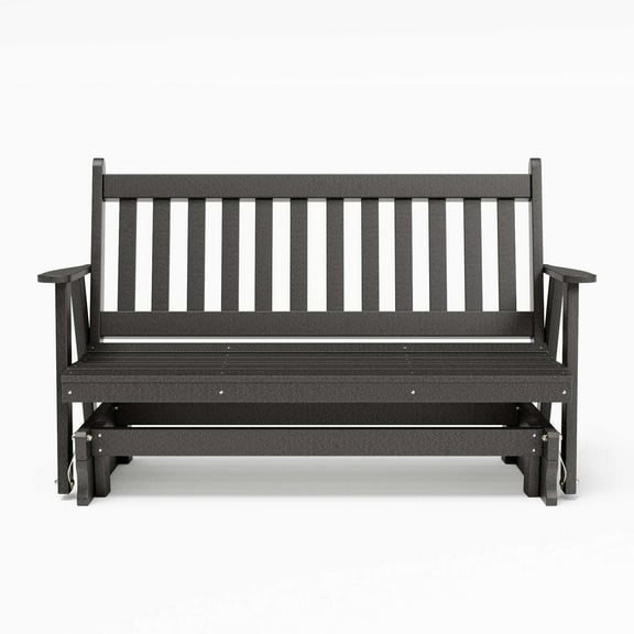 Keystone Amish Co. 5 Foot Franklin Poly Composite Porch Glider, Dark Gray