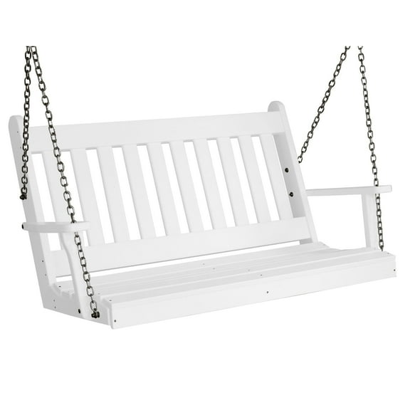 Keystone Amish Co. 5 Foot Franklin Poly Composite Porch Swing, Bright White