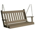 thumbnail image 1 of Keystone Amish Co. 5 Foot Franklin Poly Composite Porch Swing, Weathered Wood, 1 of 5