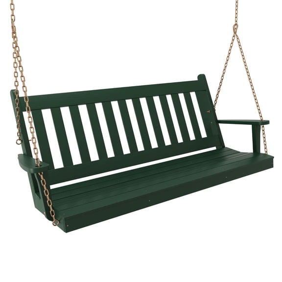Keystone Amish Co. 5 Foot Franklin Porch Swing, Dark Green