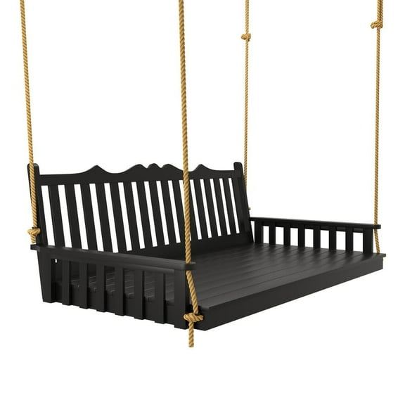 Keystone Amish Co. 5 Foot York Porch Swing Bed, Black Paint