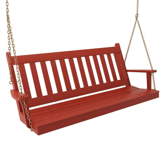 Keystone Amish Co. 6 Foot Franklin Porch Swing, Red