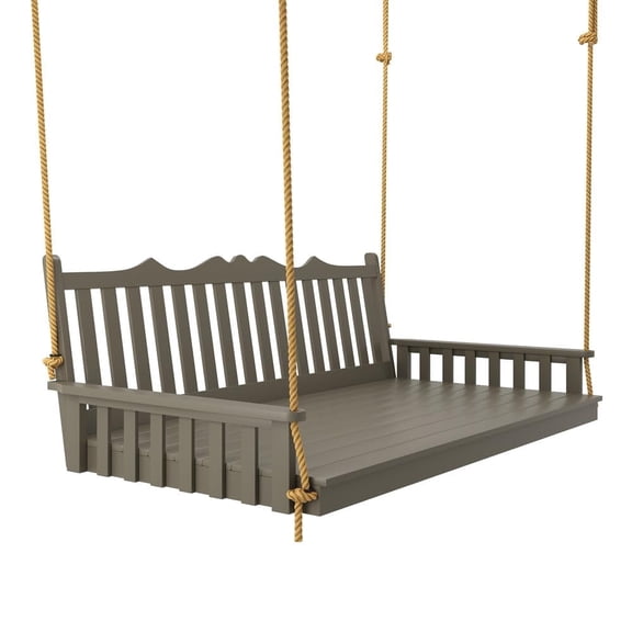 Keystone Amish Co. 6 Foot York Porch Swing Bed, Olive Grey Paint
