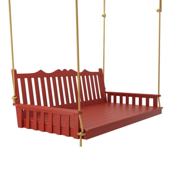 Keystone Amish Co. 6 Foot York Porch Swing Bed, Tractor Red Paint