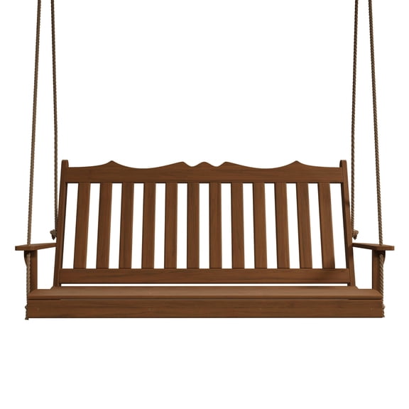Keystone Amish Co. 6 Foot York Red Cedar Porch Swing, Mushroom Stain