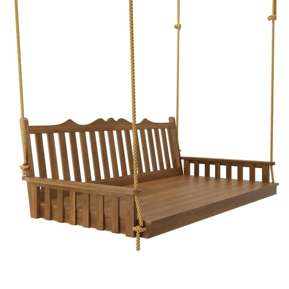 Keystone Amish Co. 6 Foot York Red Cedar Swing Bed, Mushroom Stain