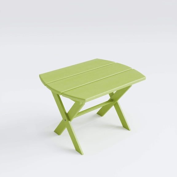 Keystone Amish Co. Poly Composite Folding Outdoor Table in Lime Green - Outdoor Accent Table Amish Built in the USA from Poly Lumber